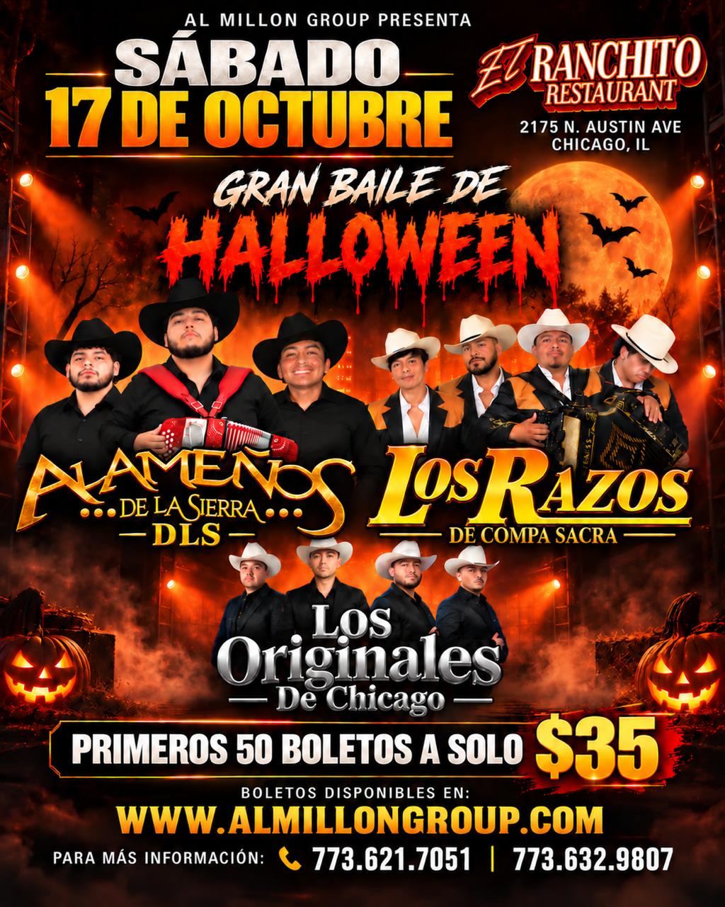 Gran Baile de Halloween at El Ranchito Restaurant Chicago October 17